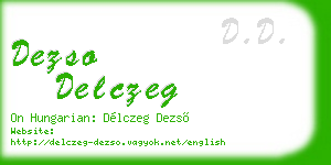dezso delczeg business card