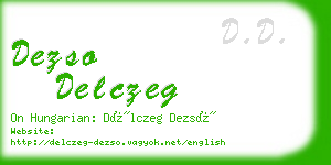 dezso delczeg business card